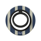 Navy and Cream Stripe - Magnetic Ring Holder