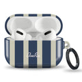 Navy and Cream Stripe - Apple AirPods Tough Case