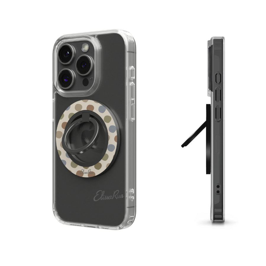 Neutral Polka Dots - Magnetic Ring Holder