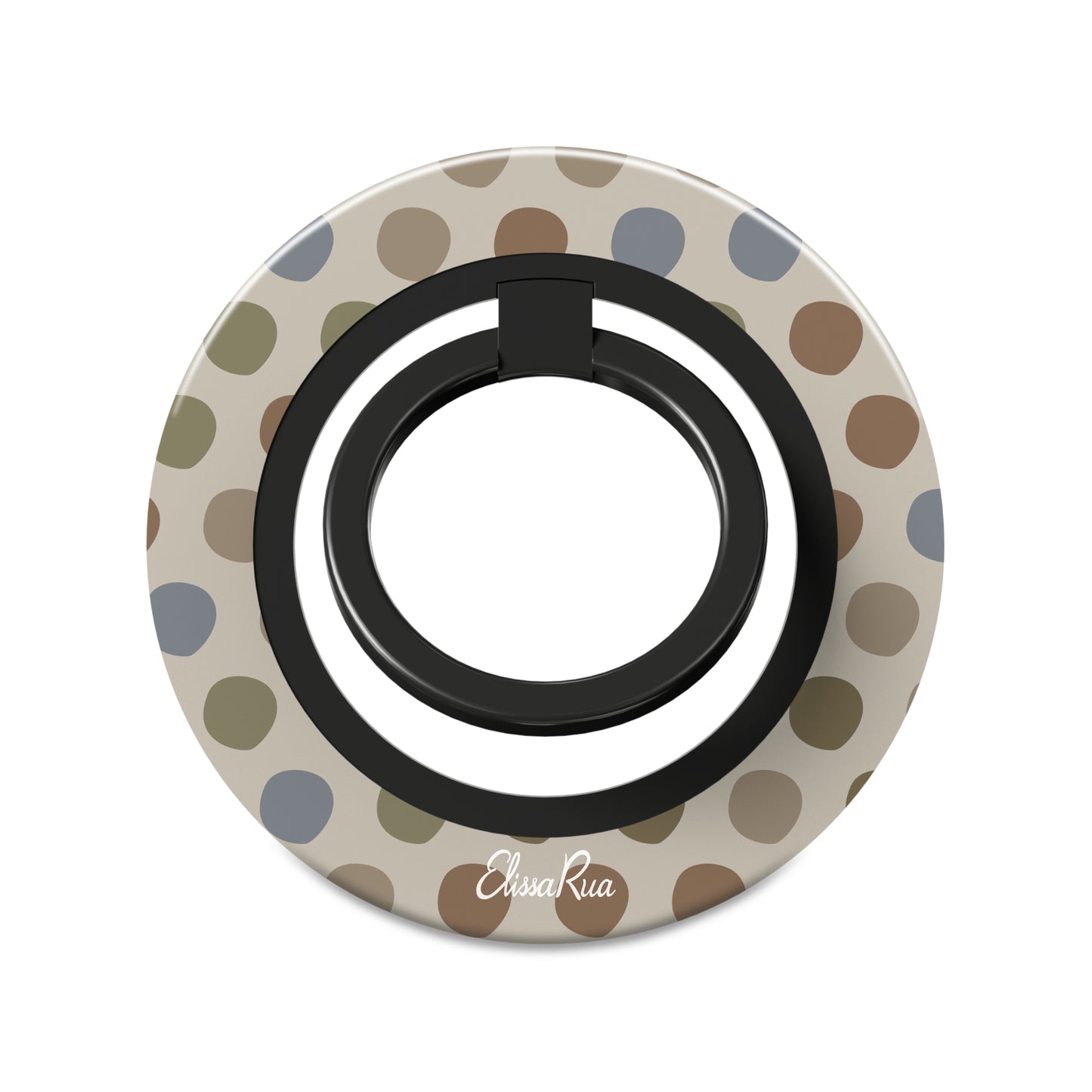 Neutral Polka Dots - Magnetic Ring Holder