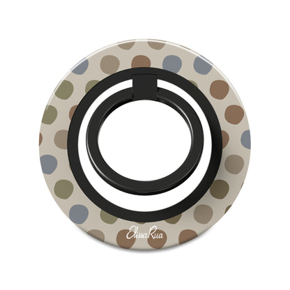 Neutral Polka Dots - Magnetic Ring Holder