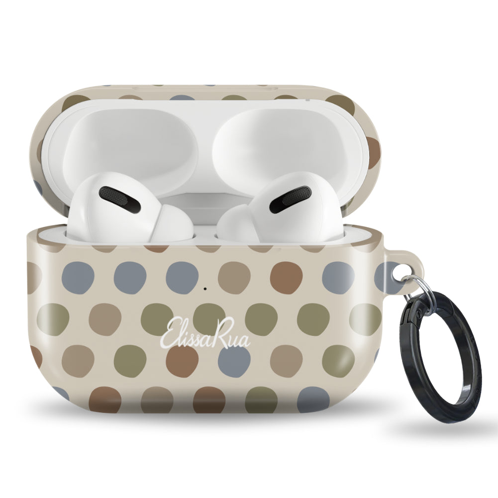 Neutral Polka Dots - Apple AirPods Tough Case