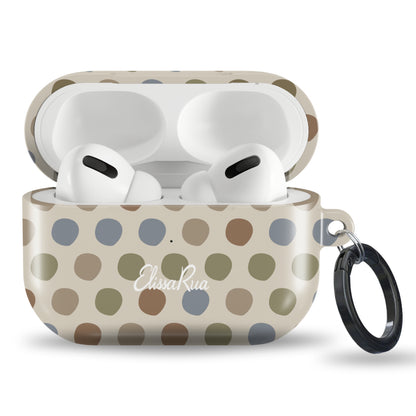 Neutral Polka Dots - Apple AirPods Tough Case