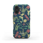Phone case with a colorful sea-themed pattern on a white background