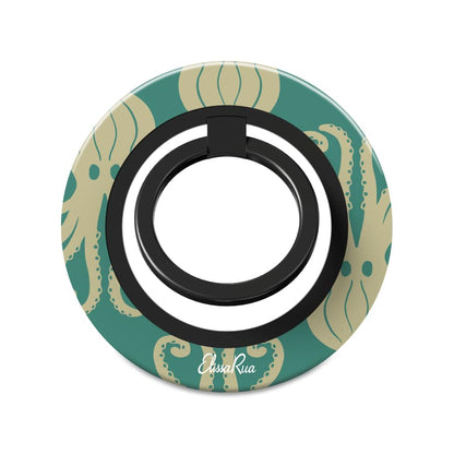 Octopus Teal – Magnetic Ring Holder