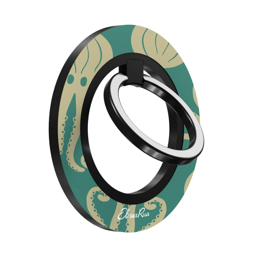 Octopus Teal – Magnetic Ring Holder
