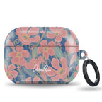 Oleander Floral – Apple AirPod Case – Pink Blossoms on Vibrant Blue