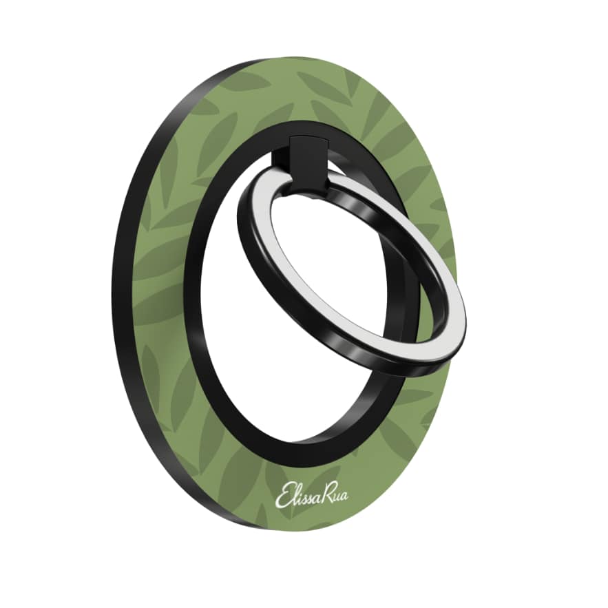 Olive Green Leaf – Magnetic Ring Holder