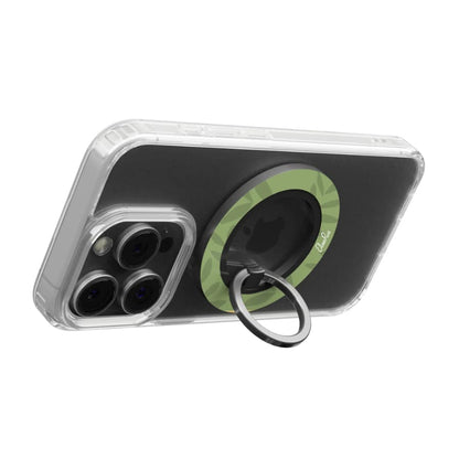 Olive Green Leaf – Magnetic Ring Holder