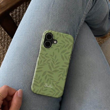 Olive Green Leaf – Snap Phone Case | Elissa Rua
