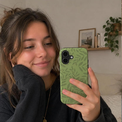 Olive Green Leaf – Snap Phone Case | Elissa Rua