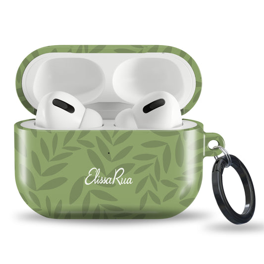 Olive Green Leaf – Apple AirPods Tough Case