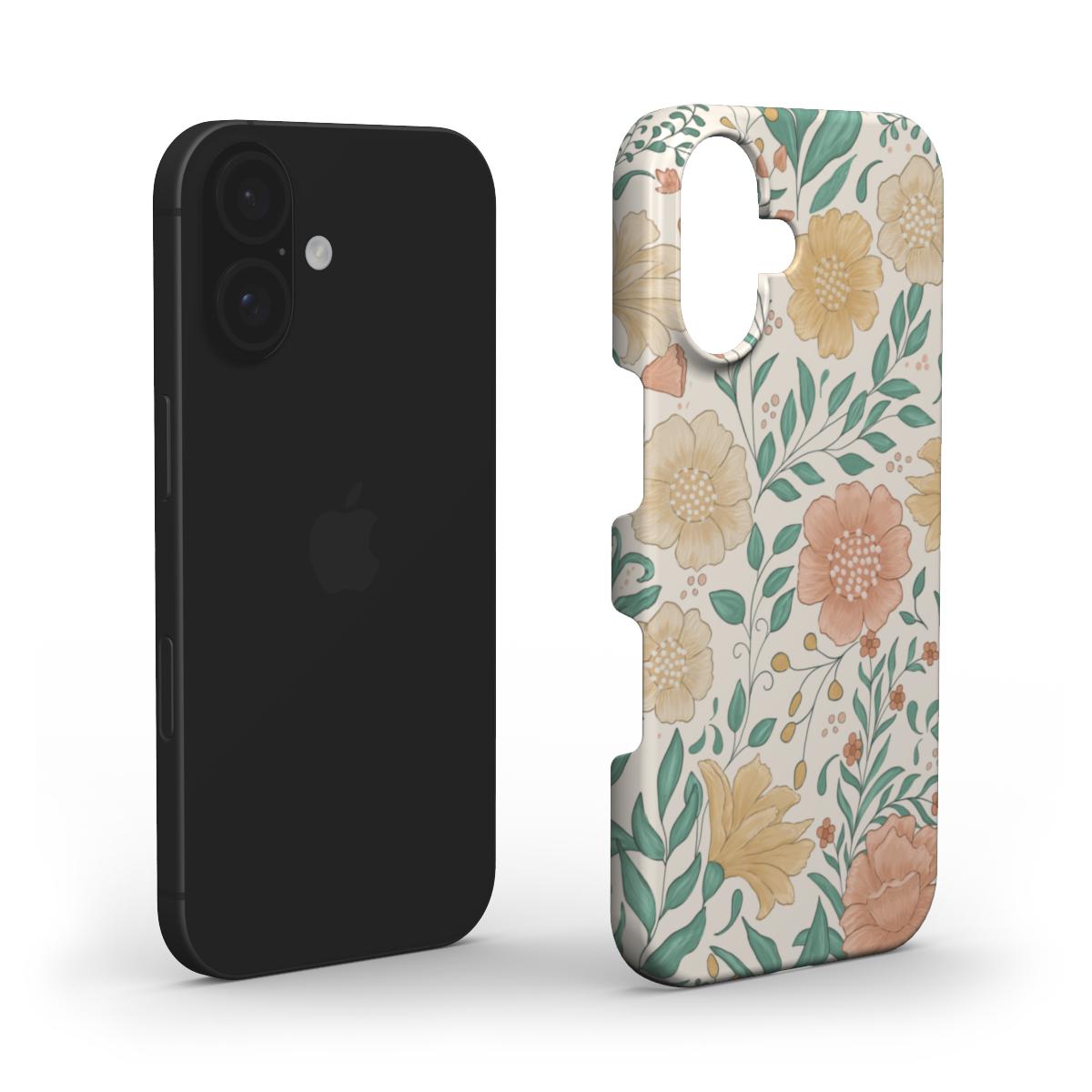 Layered view of the Wildflowers Snap phone case, showing its lightweight protective construction.
