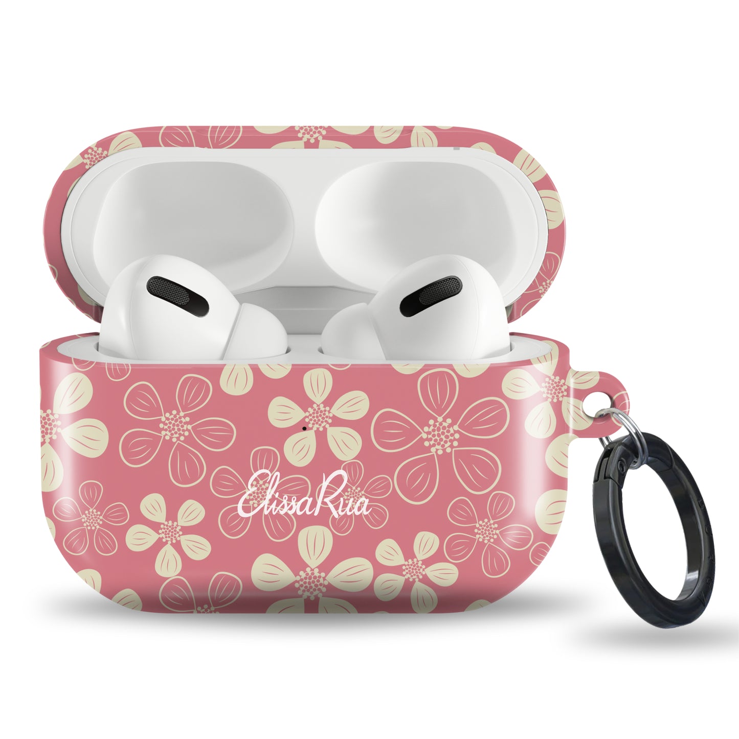 Pink Floral Abstract – Tough Airpod Case | Elissa Rua
