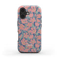 Pink & Blue Oleander Floral Tough Phone Case for iPhone and Samsung