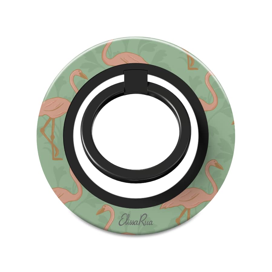 Pink Flamingo Abstract – Magnetic Ring Holder