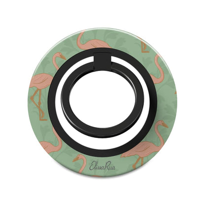 Pink Flamingo Abstract – Magnetic Ring Holder