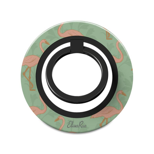 Pink Flamingo Abstract – Magnetic Ring Holder