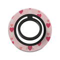 Pinker Herzstreifen – Magnetischer Ringhalter