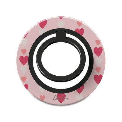 Pink Heart Stripe – Magnetic Ring Holder