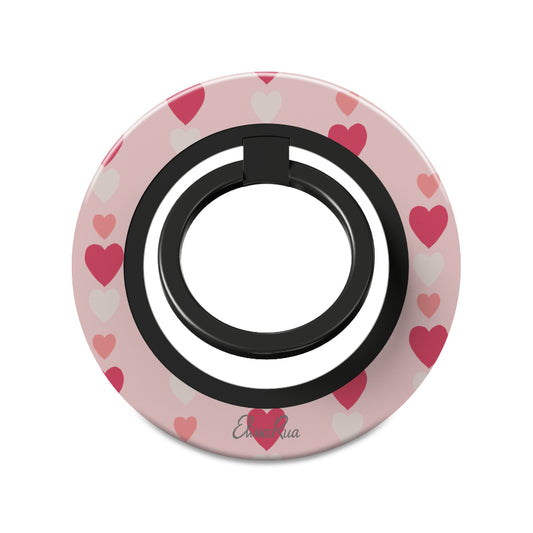 Pink Heart Stripe – Magnetic Ring Holder