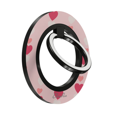 Pink Heart Stripe – Magnetic Ring Holder