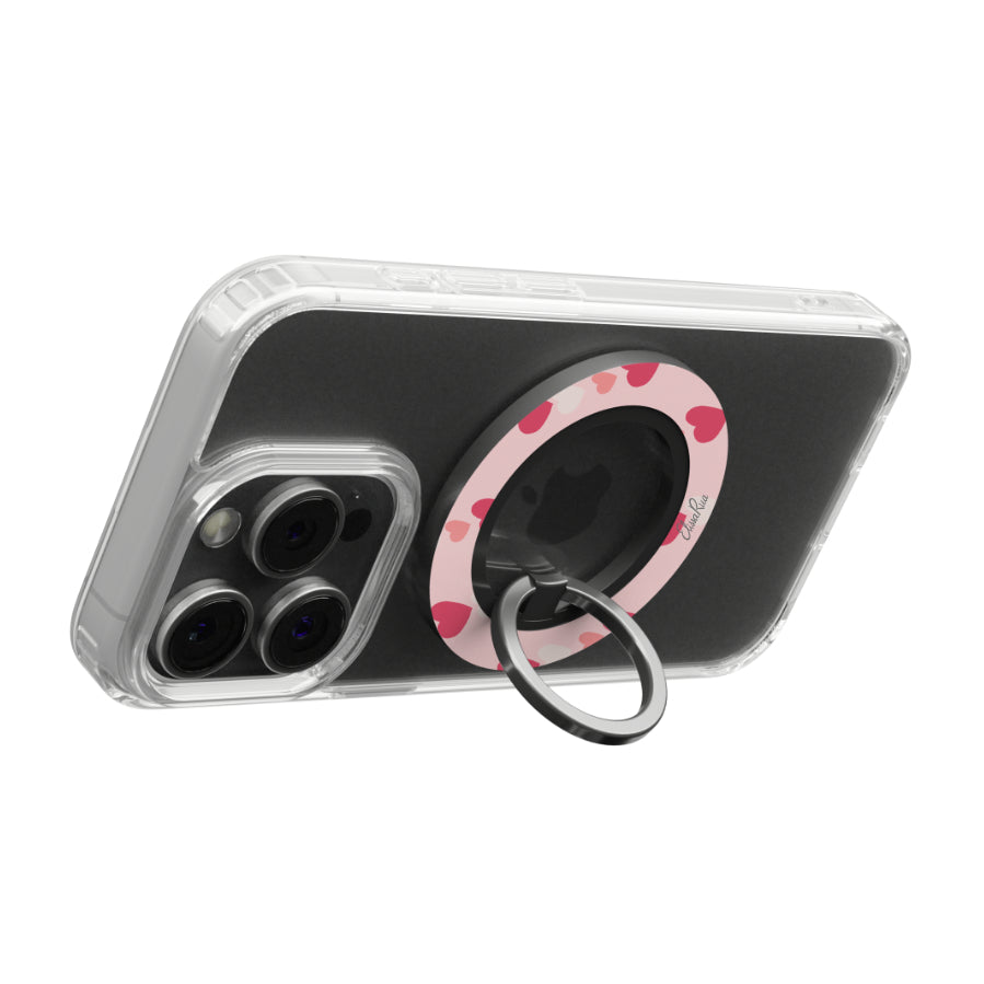 Pink Heart Stripe – Magnetic Ring Holder