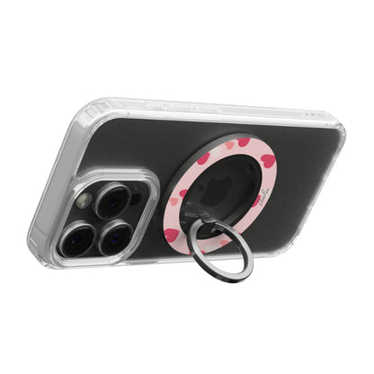 Pink Heart Stripe – Magnetic Ring Holder