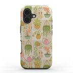 Plant Lady Botanical Phone Case – Stylish Tough Phone Cover – front view of tough phone case