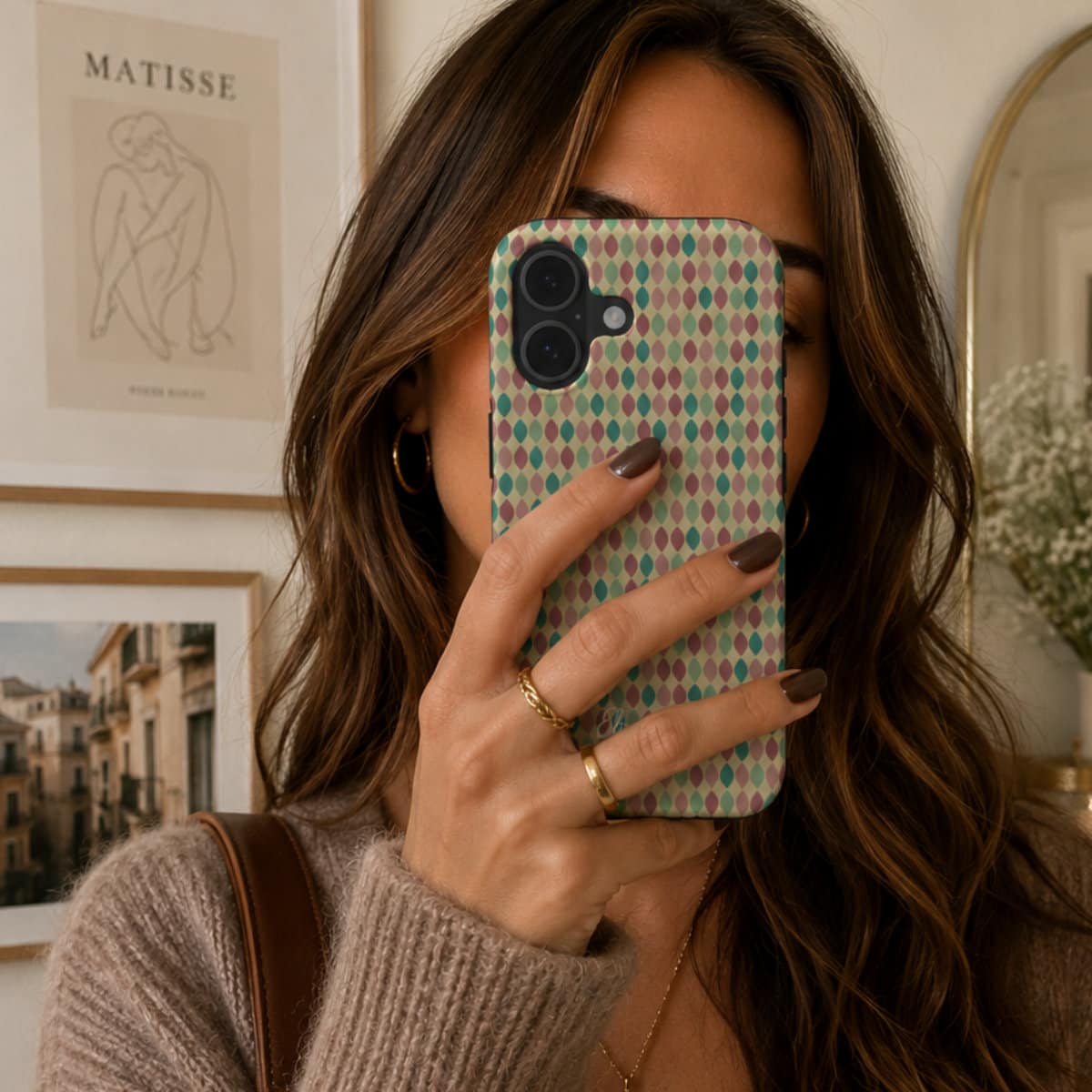 Retro Geometric Teardrop – Tough Phone Case | Elissa Rua
