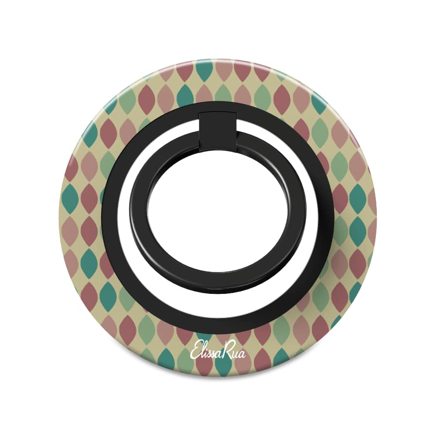 Retro Geometric Teardrop – Magnetic Ring Holder
