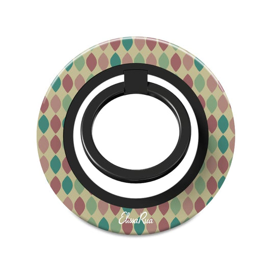 Retro Geometric Teardrop – Magnetic Ring Holder