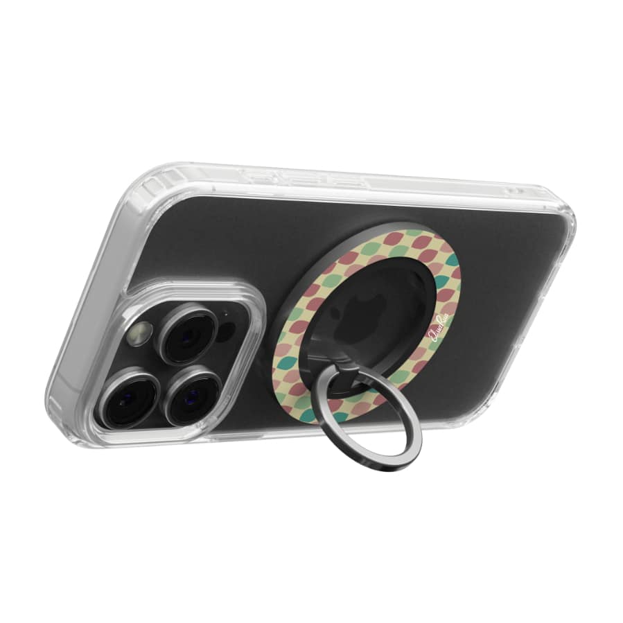 Retro Geometric Teardrop – Magnetic Ring Holder