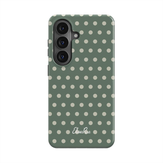 Sage Green Polka Dot – Magnetic Tough Phone Case | Elissa Rua