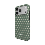 Coque de téléphone résistante – Pois vert sauge | Elissa Rua