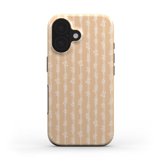 Stylish Vintage Stripe Phone Case – Tough Cover – front view of tough phone case