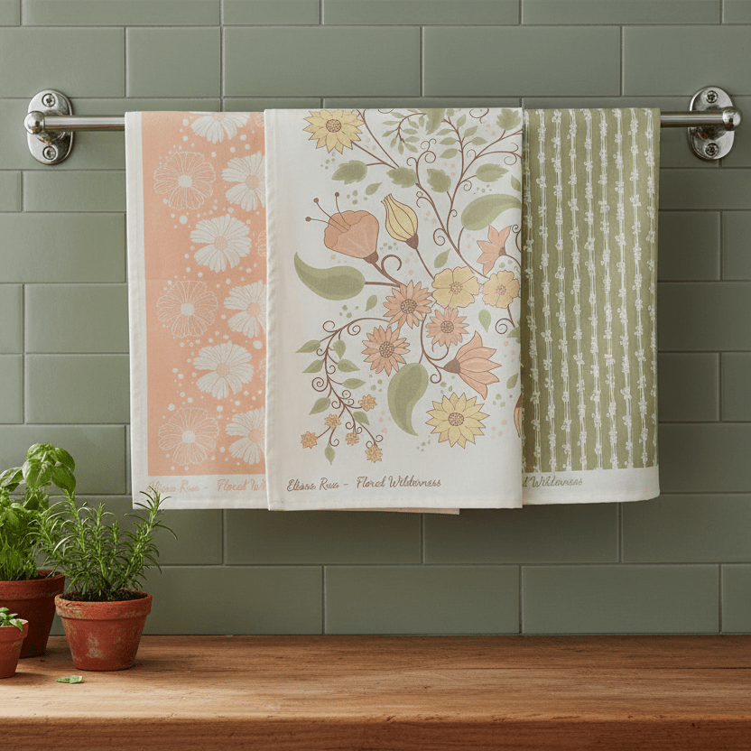 Tea Towels – Wall-Mounted Rack Lifestyle