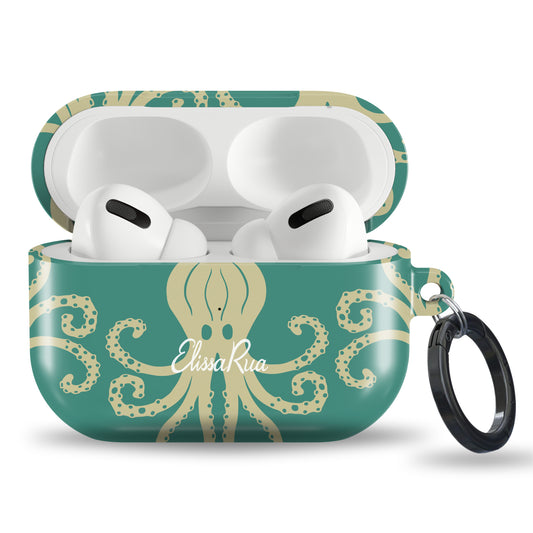 Octopus Teal – Tough Airpods Case | Elissa Rua