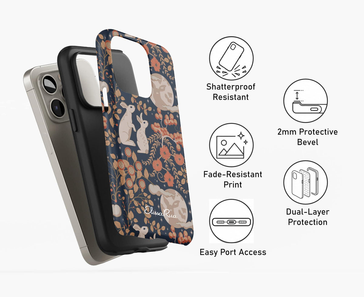 Tough Protective Phone Cases Bunny and the moon