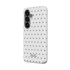 White Polka Dots magnetic tough phone case – side view