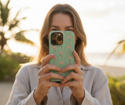 Flamingo Pink and Mint Green Phone Case