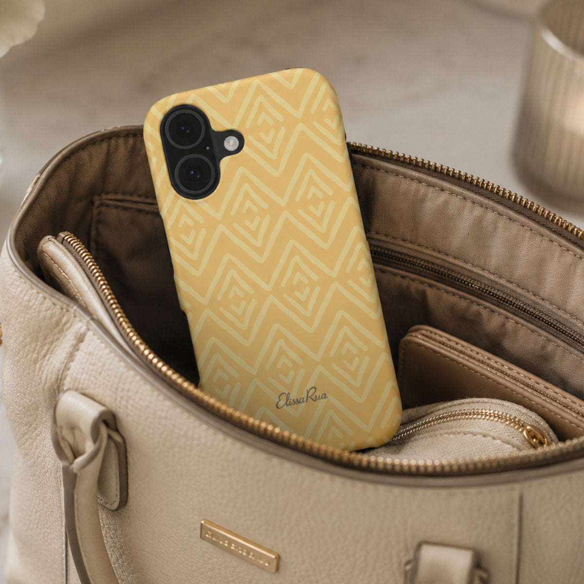 Yellow Geometric Design – Tough Phone Case | Elissa Rua