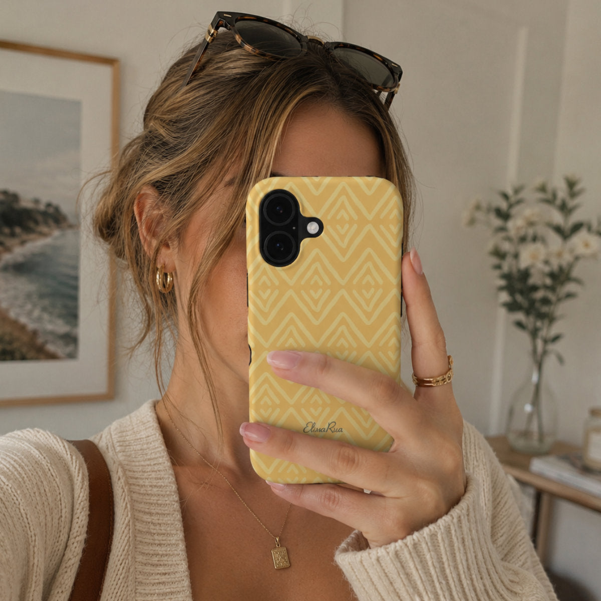 Yellow Geometric Design – Tough Phone Case | Elissa Rua