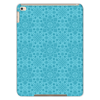 Mandala Geometric Snap Tablet Case - Cyan Blue